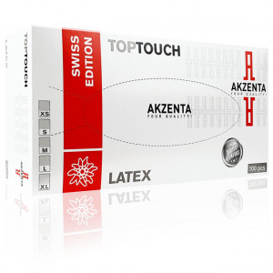 Manusi Examinare din Latex Extra Sensitive Akzenta Swiss Edition Alb 100 Buc