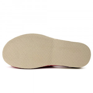 Papuci de Casa din Piele Culoare Crem Marca Tylbut Model 'Feelings in Red'