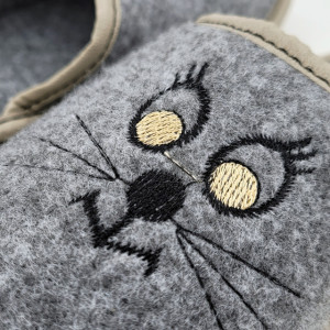 Papuci de Casa din Postav Marca Nowo Model 'Meow ... Meow'