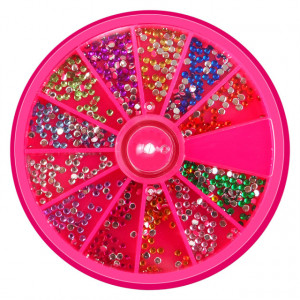 Pietricele Marunte Multicolore Diametru Ø 2mm, Decoruri Unghii de Tip Nail Art