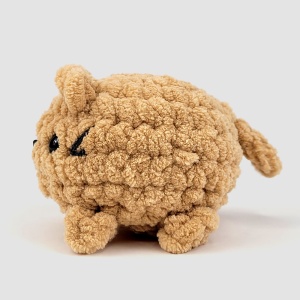 Pisicuță de Pluș Croșetată Manual 'Cookies Cat' - Jucărie Handmade, Cadou Perfect