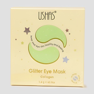Plasturi pentru Ochi cu Extract de Melc și Glitter Ushas | 60 Plasturi Revitalizanți, Ochi Obosiți