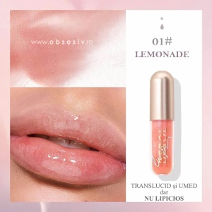 Ruj Lichid Derol Lip Plumping Gloss Fairyland Lake 01 Lemonade - Efect de Volum și Strălucire