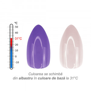 Set 24 Unghii Termocrome Reutilizabile cu Manichiura Instant, Blue