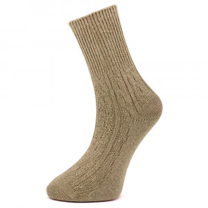 Sosete din Mix de Lână Rezistente la -30°C, 1 Pereche Model 'Wool Wave' Cream
