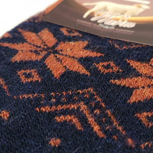 Sosete Flausate din Lana Model 'Welcome Winter' Culoare Bluemarine