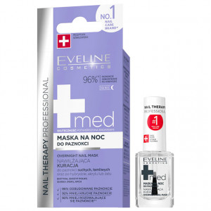 Tratament Ser Hidratant pentru Unghii Foarte Slabite Eveline MED+ Overnight Nail Mask