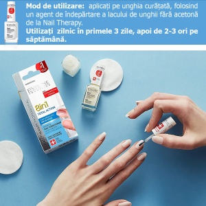 Tratament Unghii 8 in 1 Eveline Cosmetics Regenerare Instant Total Action