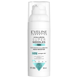 Booster Față cu Acid Hialuronic si Vit. C | Hidratare si Iluminare - Eveline Hyaluron Super Needles 100