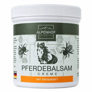 Cremă Balsam Puterea Calului Îmbogățită cu Venin de Albine Alpenhof, 250 m - Relaxare Musculară și Articulară