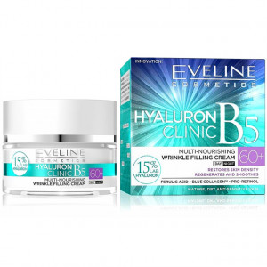 Crema Multi-Nutritiva pentru Umplerea Ridurilor 60+ Hyaluron Clinic B5 Eveline Cosmetics