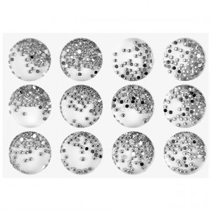 Decoratiuni Unghii Pietricele Argintii Diametru Ø 2mm, Accesorii Nail Art