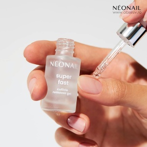 Gel pentru Îndepărtarea Cuticulelor Super Rapid NeoNail - Prezentare produs în sticluță cu pipetă.