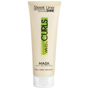Mască Profesională pentru Păr Creț și Ondulat Waves & Curls cu Proteine din Mătase - Repair & Shine