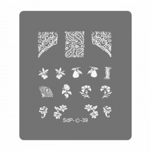 Matrita Metalica Gravata in Profunzime, Cod SdP-39, Placa Stampila Unghii
