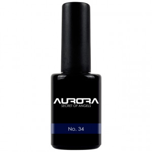 Oja Semipermanenta Aurora Culoare Albastru 'Royal Dark' No 34 Cantitate 11 ml 