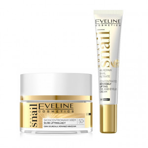 Pachet Cadou Efect de Lifting Anti-Aging cu Mucus de Melc si Peptide Eveline