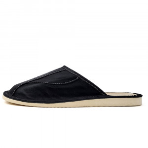 Papuci de Casa din Piele Marca Tylbut Model 'Shadow Comfort' Culoare Negru
