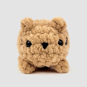 Pisicuță de Pluș Croșetată Manual 'Cookies Cat' - Jucărie Handmade, Cadou Perfect