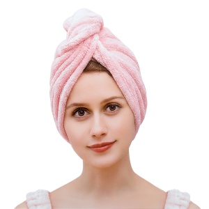 Prosop Absorbant pentru Uscarea Părului Tip Turban - Fixare Rapidă și Confortabilă