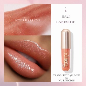 Ruj Lichid Derol Lip Plumping Gloss Fairyland Lake 03 Lakeside - Efect de Volum și Strălucire