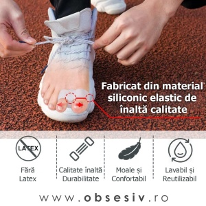 Separator din Silicon pentru Primul și al Doilea Deget de la Picioare