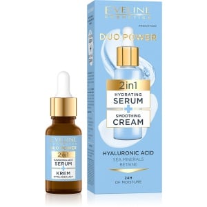Ser Hidratant și Crema Netezire 2in1 Eveline Duo Power - Hidratare 24h, Netezire