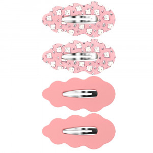 Set Agrafe Păr Sweet Pink Kitty - Delicatețe Roz cu Pisicuțe Jucause
