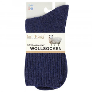 Sosete din Mix de Lână Rezistente la -30°C, 1 Pereche Model 'Wool Wave' Dark Blue