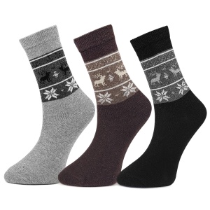 Șosete Unisex Set 3 Perechi - Model „Daily Charme” | Căldură, Stil și Confort Pentru Zilele de Iarnă