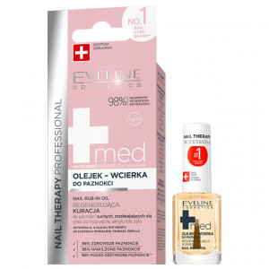 Tratament Ser Regenerare pentru Unghii Afectate Eveline MED+ Nail Rub-in Oil