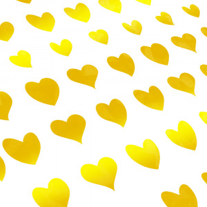 Abtibilde Unghii cu Inimioare Decorative pentru Manichiura 'Sweet Heart' No. Z-D4513 Gold