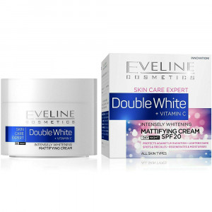 Crema Matifianta de Albire Zi si Noapte Double White Cream Eveline Cosmetics