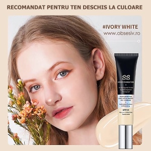 Fond de Ten BB Cream cu SPF50, Waterproof, Long Lasting, Full Coverage, 01 Ivory - O'cheal