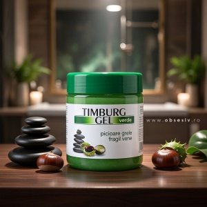 Gel Verde pentru Picioare Grele și Vene Fragile | Timburg Gel - Prezentare produs in ambient.