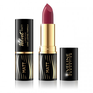 Ruj Buze Catifelat Velvet Matt Eveline Cosmetics Culoare Magnetic Cherry No 502