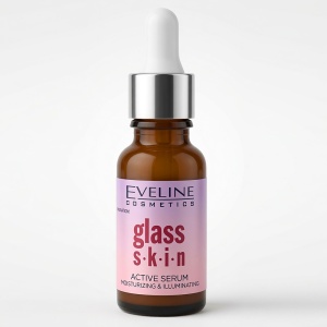 Ser Activ Hidratant și Iluminator Eveline Cosmetics - Glass Skin Activ, 18ml