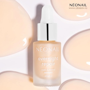 Ser Nutritiv și Reparator Unghii și Cuticule peste Noapte NeoNail Overnight Repair - Prezentare produs în ambient.