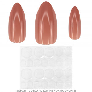 Set 24 Unghii Termocrome Reutilizabile cu Manichiura Instant, Orange