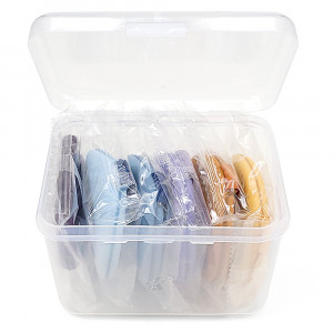 Set 7 Bureti Reutilizabili Finisaj Machiaj si Aplicare Pudra + Cutia Depozitare, Amortals