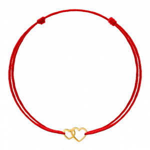 Bratara Inimioare Duble Clasic Collection din aur 14k
