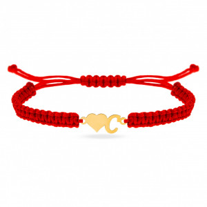 Brățară Inițială Heart din aur 14K