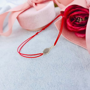 Bratara cu snur si paleta de tenis 1.9cm din aur 14k - Img 3