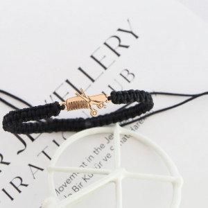 Bratara Hairstylist snur si pieptene/foarfeca din aur 14k - coafura/frizerie - Img 3