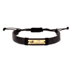 Brățară Hero Dad din AUR 14K si Piele Naturală