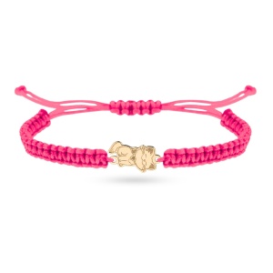 Brățară Kitty cu Snur si Pisicuta in Aur 14K