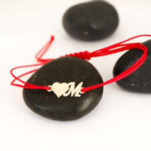 Brățară Inițială Heart din aur 14K - Img 2