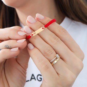 Brățară Kindero Inimioara cu plăcuță din aur 14k pentru copii - Img 3
