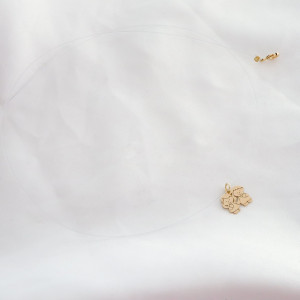 Colier cu fir transparent si copilasi din Aur 14k - Img 6