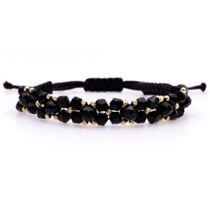 Bratara Exclusive cu snur si bilute din aur 14k